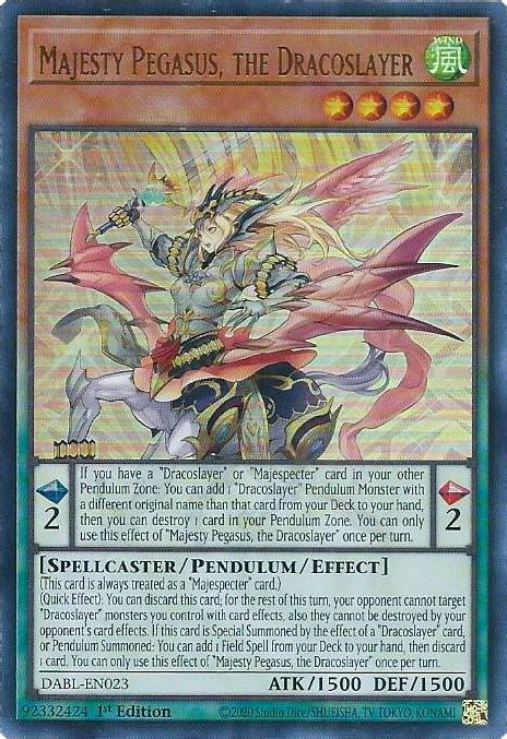 Majesty Pegasus The Dracoslayer Darkwing Blast YuGiOh