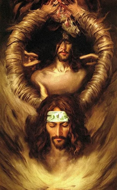 Jesus Christ Wearing Blindfold Holding Stable Diffusion Openart