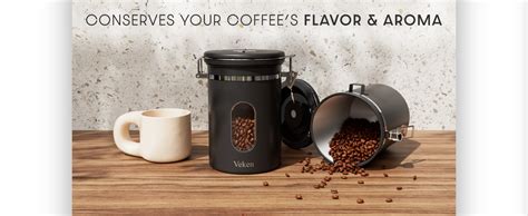 Amazon Veken Coffee Canister With Window Airtight Stainless Steel