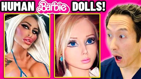 Plastic Surgeon Reacts To Human Barbie Dolls Extreme Bodies Explained Barbiemovie Barbie