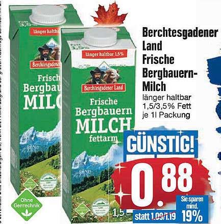 Berchtesgadener Land Frische Bergbauern Milch Angebot Bei EDEKA