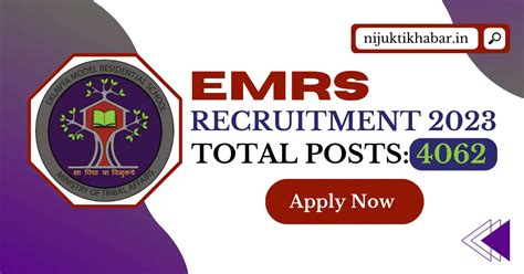 Eklavya Model Residential School Recruitment 2023 Apply Online For