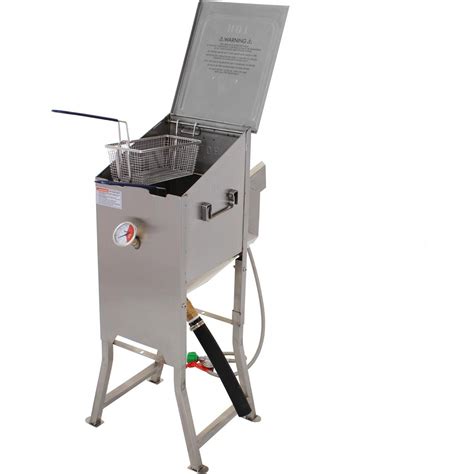 Bayou Classic 4 Gallon Stainless Steel Fryer With Two Stainless Steel