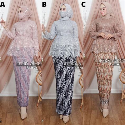 Jual Kebaya Modern Setelan Tulle Sita Tille Cantika Aneka Pilihan