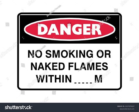 No Smoking Naked Flames Withinm Danger Stock Vector Royalty Free Shutterstock
