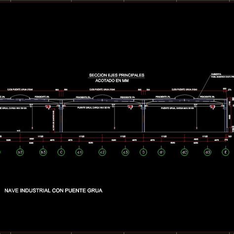 Section Industrial Nave With Bridge Crane DWG Section For AutoCAD