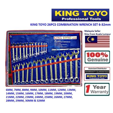 King Toyo KT 026S Combination Wrench Set 26 PCS Shopee Malaysia