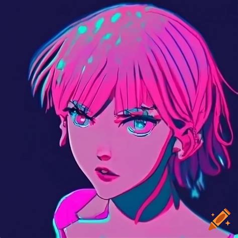 Vaporwave Anime Woman On Craiyon