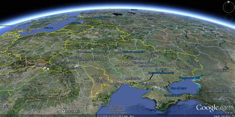 Satellite Location Map Of Ukraine Highlighted Continent