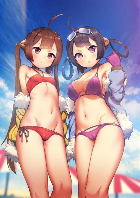 Ping Hai Ning Hai Ping Hai And Ning Hai Azur Lane Drawn By