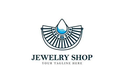 Jewelry shop logo template design vector