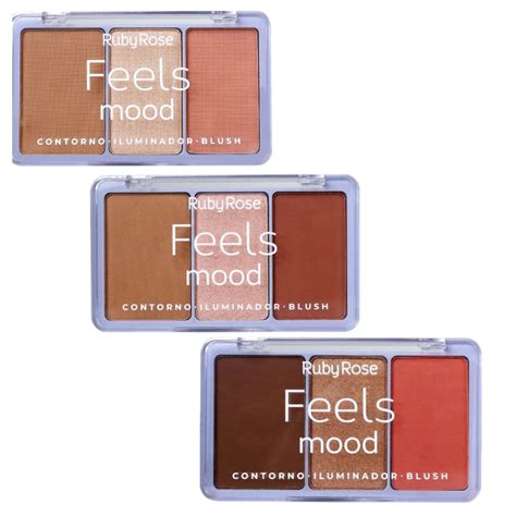 Paleta De Contorno Iluminador Blush Feels Mood Hb Ruby Rose