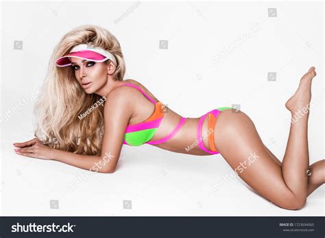 Elegant Sexy Woman Colorful Bikini On Stock Photo Shutterstock