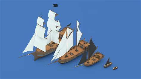 Low Poly Pirates Behance