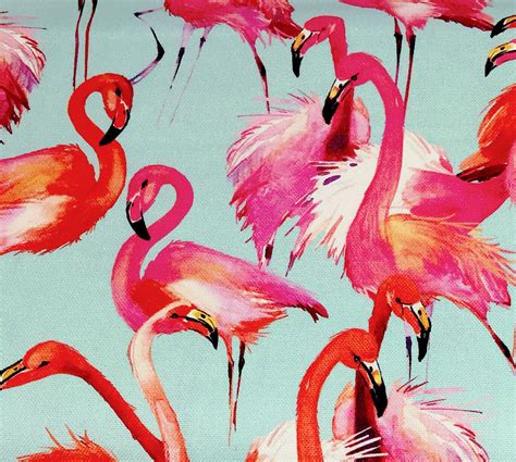 Flamingo Upholstery Fabric By The Metre Pink Flamingo Heavy Weight