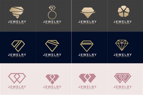 Set of Jewelry logo design (555152)