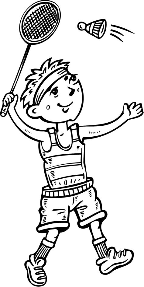 Badminton Racket Coloring Page Ultra Coloring Pages | Images and Photos ...