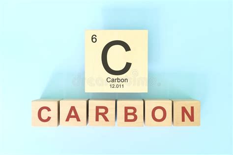 Carbon Chemical Element Symbol with Atomic Mass and Atomic Number in ...