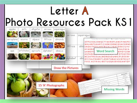 Letter A Photo Resource Pack Ks1 Teaching Resources