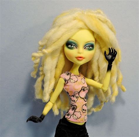 Monster Doll High Fashion Dreadlock Wig Hand Spun Wool Ooak Etsy