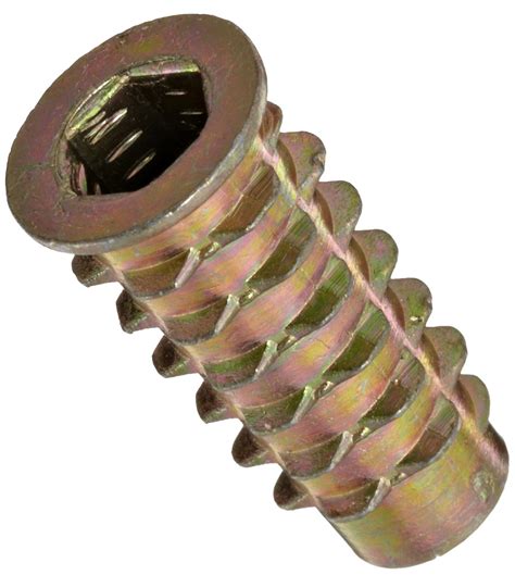 E Z Lok Threaded Insert Zinc Hex Flanged Internal Threads