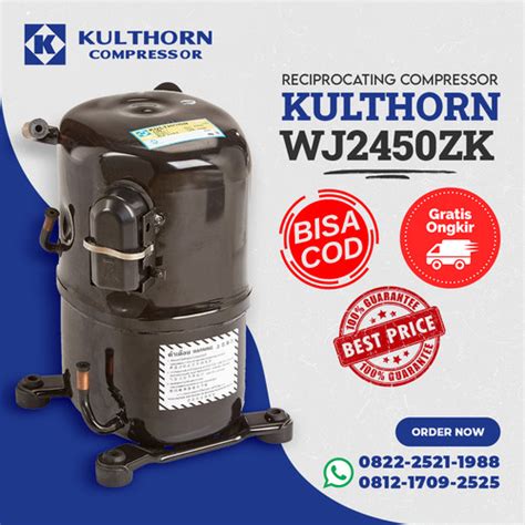 Jual Compressor Kulthorn WJ2450ZK 1 PK R404A 1 PHASE Jakarta Barat