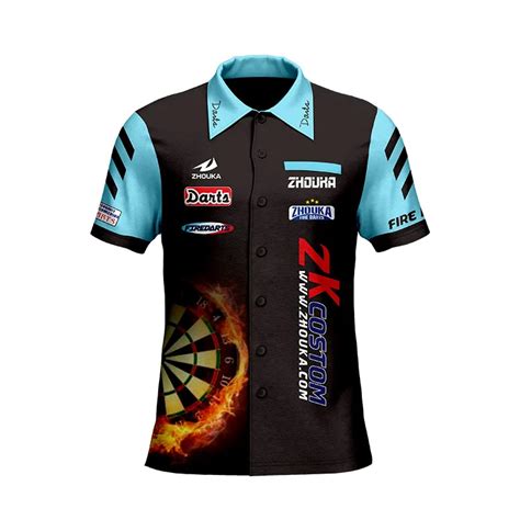 Dart Shirt Maker Custom Top Quality Polyester Polo With Full Button