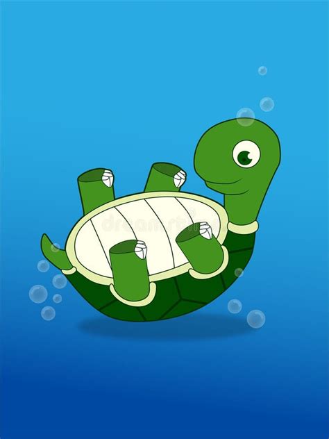 Cartoon turtle underwater stock vector. Illustration of environment ...