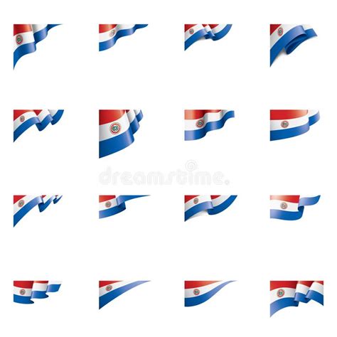 Paraguay Flag Vector Illustration On A White Background Stock Vector