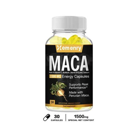 Maca Energy Capsule Hombres Antifatiga Mejora El Deseo Aumentar El