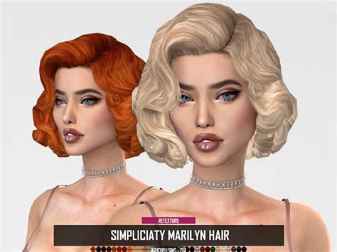 Ruchellsims Simpliciaty Marilyn Hair Retexture Sims Hair Sims