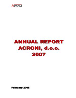 Fillable Online Letno Poro Ilo 2007 ANG Acroni Doo Fax Email Print