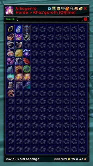 ArkInventory Bags Bank Inventory World Of Warcraft AddOns