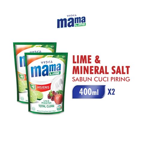 Jual Mama Lime Sabun Cuci Piring Mineral Salt Pouch Ml X Shopee