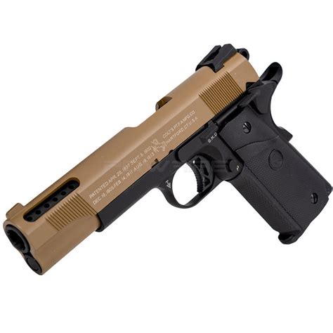 Cybergun Colt Ported Gas Tan Slide Black Lower