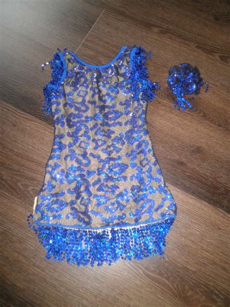 Mc Preloved Solo Kinetic Blue Sequin Flapper Costume With Hair