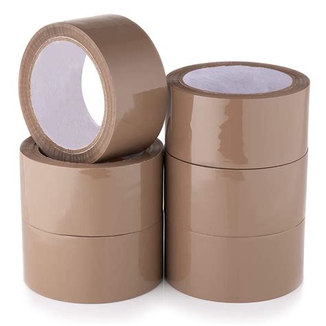 7ton 6 Rolls Packing Tape Parcel Tape Strong Heavy Duty Brown Tape