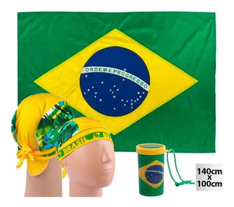 Kit Bandeira Do Brasil Bandana Vuvuzela Copa Do Mundo MercadoLivre