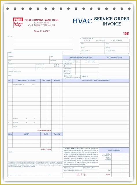 Plumbing Work order Template Free Of Ans Business forms Plumbing Work order Invoice form ...