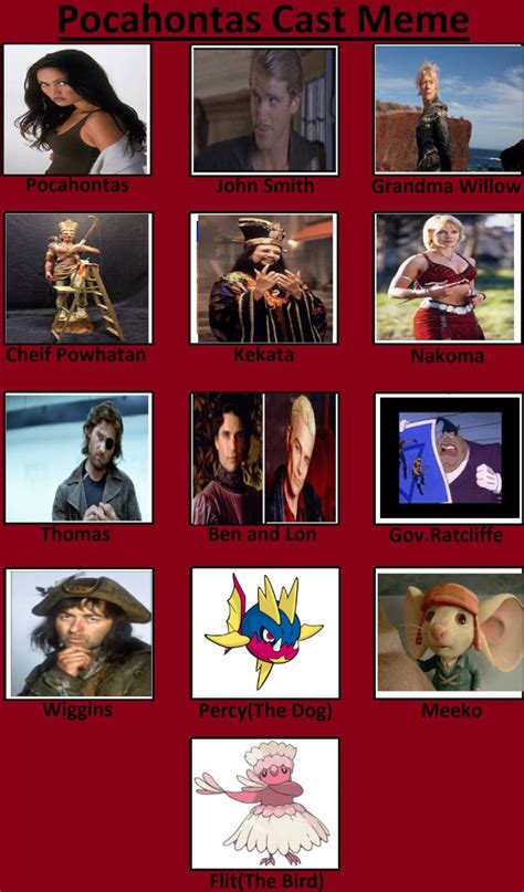 Pocahontas Cast by monstermaster13 on DeviantArt