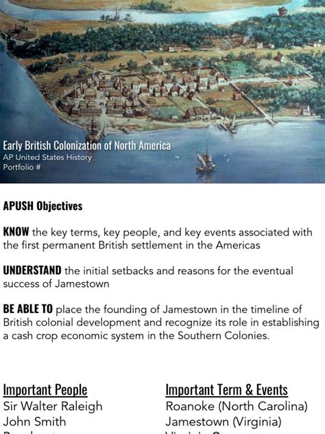 Unit 1 - Lecture 2 - Early British Colonization in North America | Download Free PDF | Jamestown ...