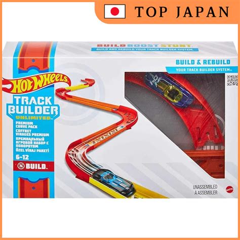 Hot Wheels Track Builder Premium Curve Pack With One Miniature Car Included For Ages And Up