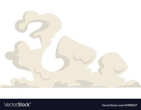 Cartoon Dust Cloud Comic Cloud Shape Spray Air Vector Image