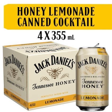 Jack Daniel S Whiskey Honey Lemonade Ready To Drink Cocktail Cans