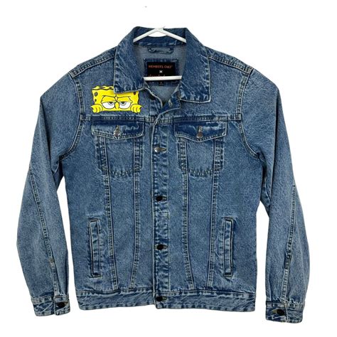 Members Only Spongebob Squarepants Denim Jacket Nicke Gem