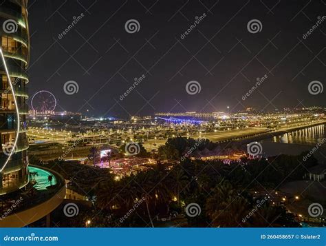 Dubai - Modern Architecture at Night Stock Image - Image of coastal ...