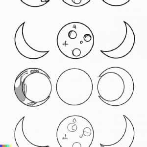 Fases Da Lua Para Colorir - 25+ Desenhos de Fases da Lua para Imprimir e Colorir/Pintar
