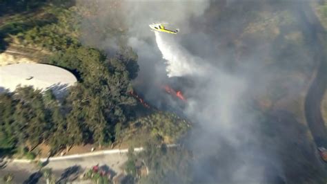 Firefighters battle 10-acre brush fire in Pomona | KTLA