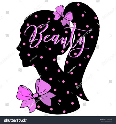 Vector Isolated Girls Profile Black Silhouette Stock Vector (Royalty Free) 1715427568 | Shutterstock