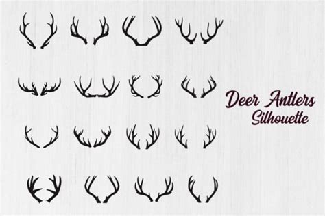 Deer Antlers Silhouette Bundle Graphic by Design_Lands · Creative Fabrica